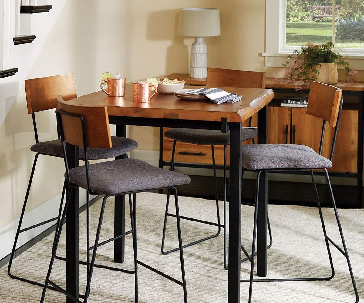 Banga Handmade Square Bar Table – handcrafted solid wood furniture