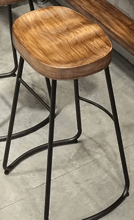 Banga Retro Rectangular Bar Table Natural Industrial Pub Table – handcrafted solid wood furniture