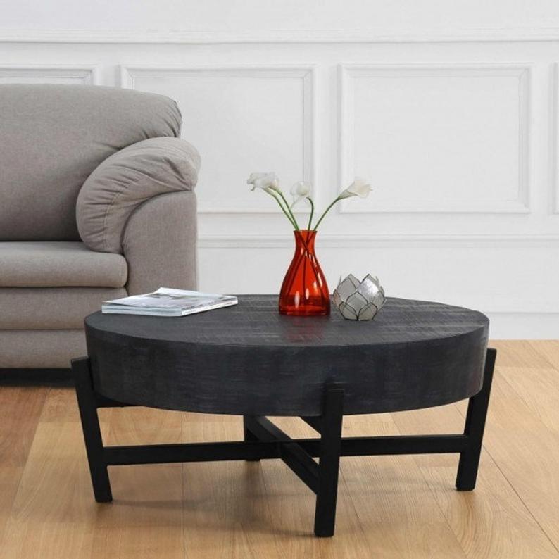 BARN Wood Metal Legs Coffee Table – handcrafted solid wood furniture