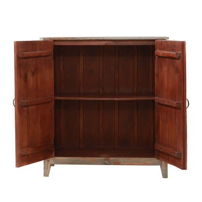 BAYAN Hand Carved Double Door Storage Cabinet – handcrafted solid wood furniture