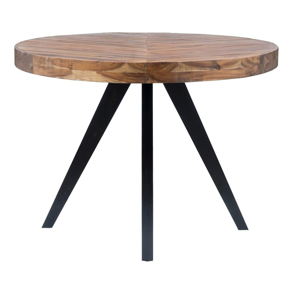 BAYBAY Industrial Oval Dining Table – handcrafted solid wood furniture
