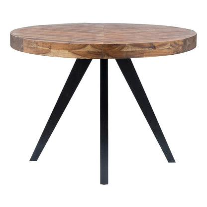 BAYBAY Industrial Oval Dining Table – handcrafted solid wood furniture