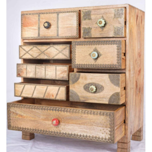 Beauty Solid Mango Wood Hand Carved Cabinet – handcrafted solid wood furniture