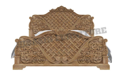 Blossom Solid Mango Wood Traditional Rustic Platform Bed – handcrafted solid wood furniture