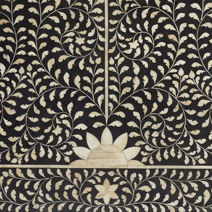 Bone Inlaid wooden wall panel/bed head board/bedhead – handcrafted solid wood furniture