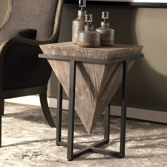Boracay Industrial Accent Table – handcrafted solid wood furniture