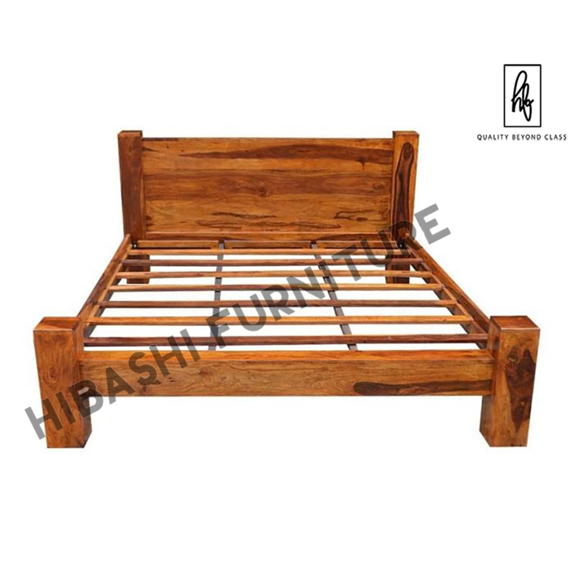 Boston Contemporary Solid Wooden Bed – handcrafted solid wood furniture