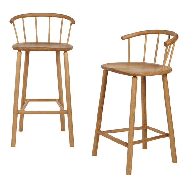 CAINTA Handmade Hardy Bar Stool w/ Back – handcrafted solid wood furniture