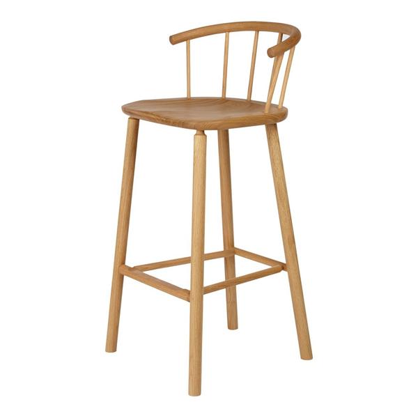 CAINTA Handmade Hardy Bar Stool w/ Back – handcrafted solid wood furniture
