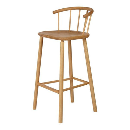 CAINTA Handmade Hardy Bar Stool w/ Back – handcrafted solid wood furniture