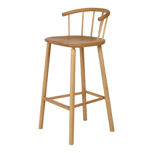 CAINTA Handmade Hardy Bar Stool w/ Back – handcrafted solid wood furniture