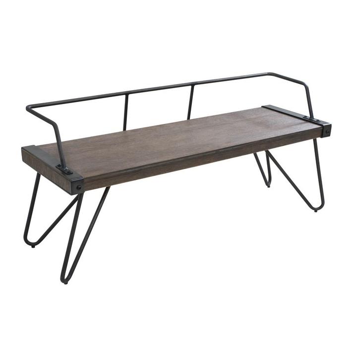 CALAPE Industrial Entryway/ Outdoor Bench – handcrafted solid wood furniture