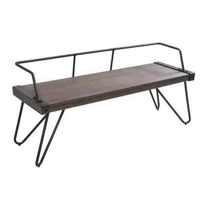 CALAPE Industrial Entryway/ Outdoor Bench – handcrafted solid wood furniture