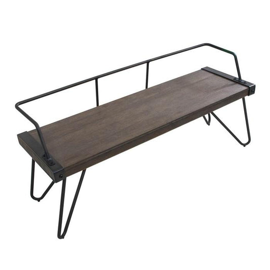 CALAPE Industrial Entryway/ Outdoor Bench – handcrafted solid wood furniture