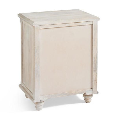 CAPIZ Hand Carved Nightstand – handcrafted solid wood furniture