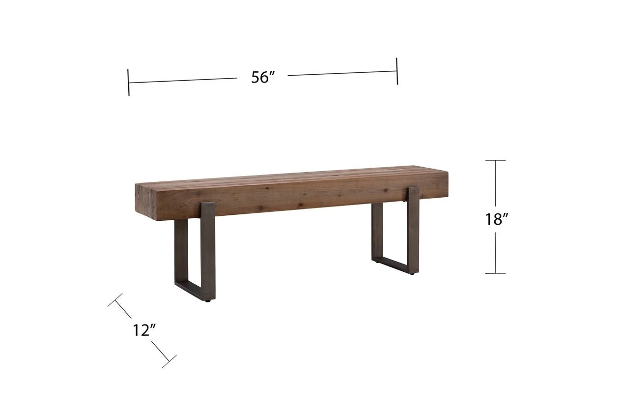 CARCAR Rustic Industrial Bench – handcrafted solid wood furniture