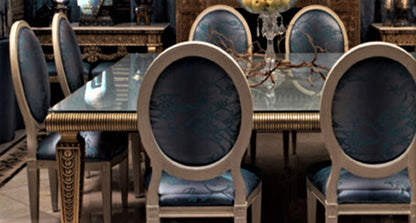 CASTLE HAND CARVED ANTIQUE MODERN DINING TABLE SET – handcrafted solid wood furniture