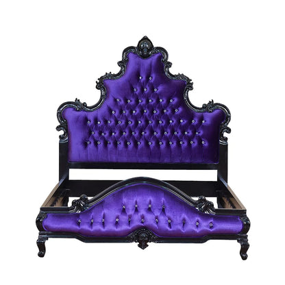 Kate Hand Carved Solid Wooden Tufted Bed