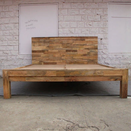 Chip Design Contemporary Boston Bed Mango Wood Frame – handcrafted solid wood furniture
