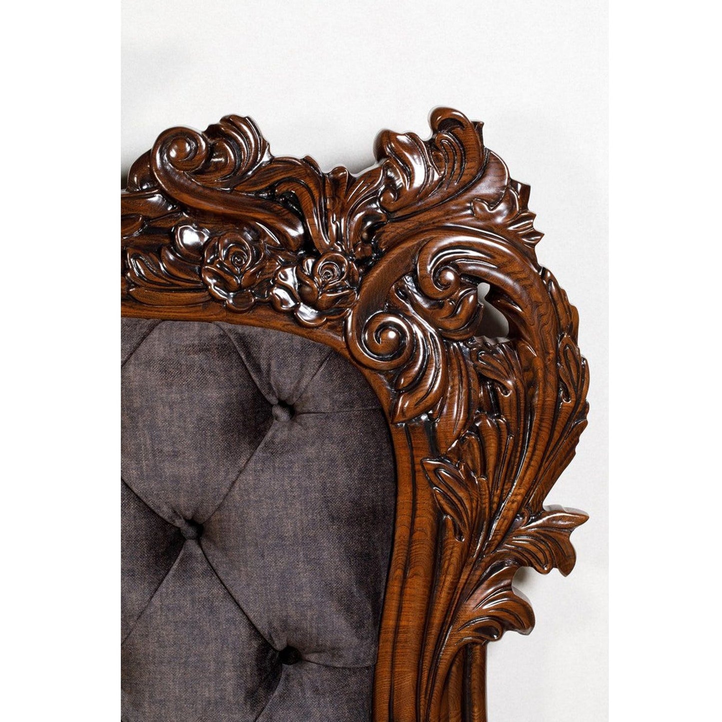 CLASSICO Solid Mango Wood Hand Carved Bed – handcrafted solid wood furniture