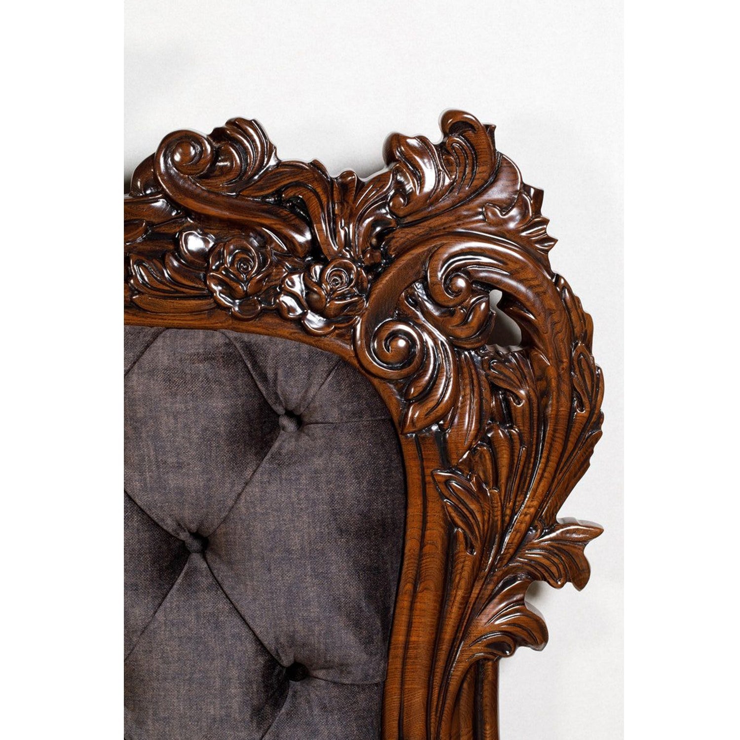 CLASSICO Solid Mango Wood Hand Carved Bed – handcrafted solid wood furniture