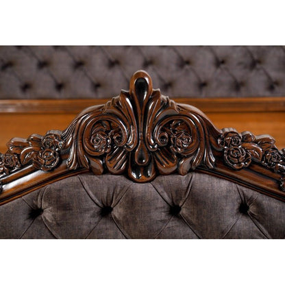 CLASSICO Solid Mango Wood Hand Carved Bed – handcrafted solid wood furniture