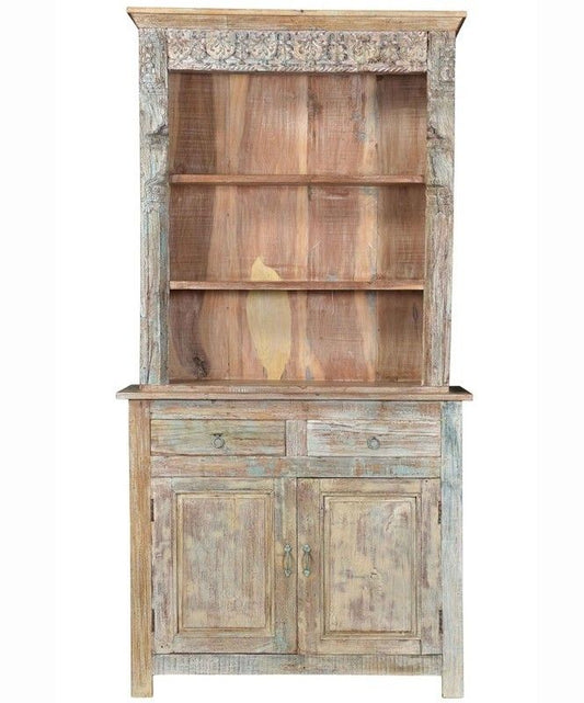 TANIM Colored Vintage Hand Carved Bookcase