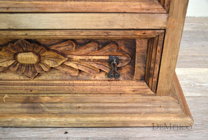 Conchita Hand Carved 4 Drawer Dresser – handcrafted solid wood furniture