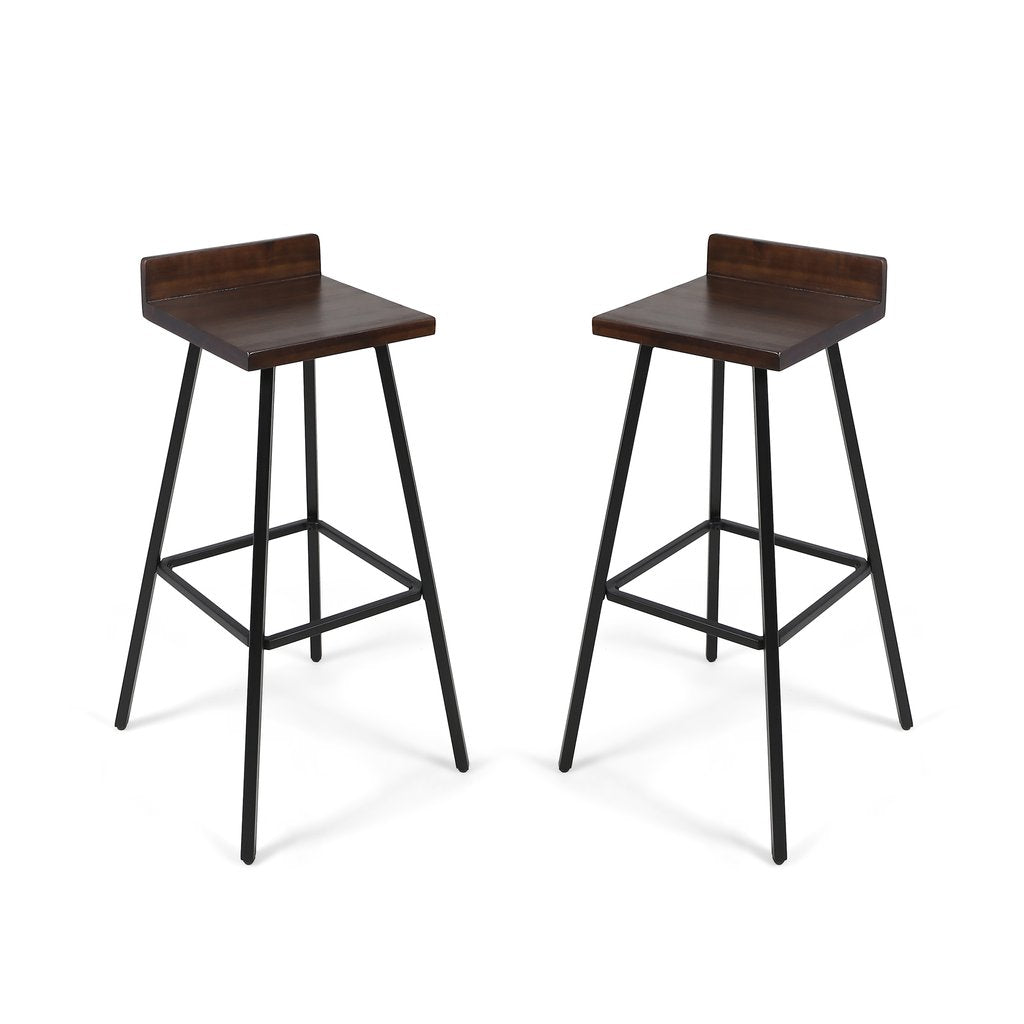 CORON Industrial Indoor Bar Stools Modern – handcrafted solid wood furniture
