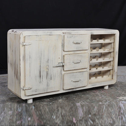 Cromer Sideboard Wine Rack - White 100 - 180 - 40 – handcrafted solid wood furniture