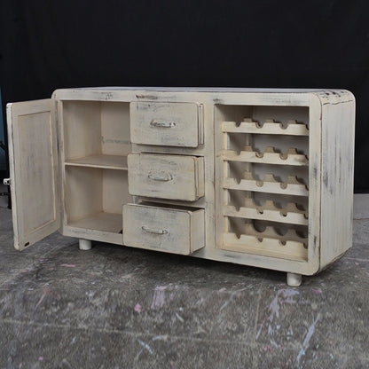 Cromer Sideboard Wine Rack - White 100 - 180 - 40 – handcrafted solid wood furniture