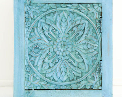 DAHLIA MIndian Wooden Hand Carved Bedside Cabinet – handcrafted solid wood furniture