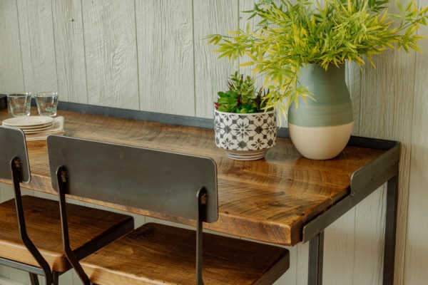 DAO Industrial Console Table - Bar – handcrafted solid wood furniture