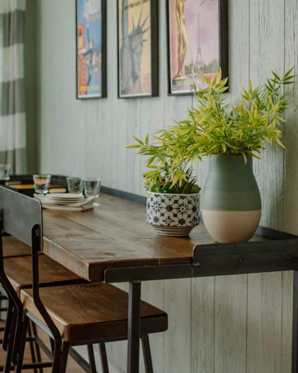 DAO Industrial Console Table - Bar – handcrafted solid wood furniture