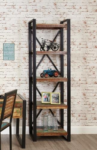 Dapa Industrial Mango Wood Urban Chic Bookcase – handcrafted solid wood furniture