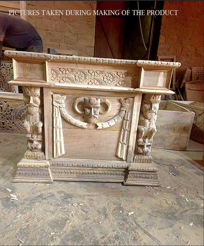 Daze Gothic Hand Carved Nightstand – handcrafted solid wood furniture