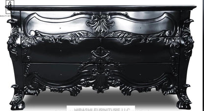 Dran Hand Carved Solid Wooden Dresser – handcrafted solid wood furniture