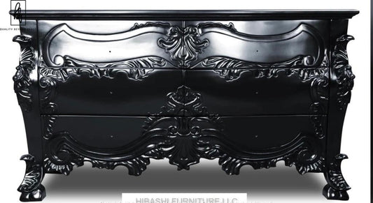 Dran Hand Carved Solid Wooden Dresser – handcrafted solid wood furniture