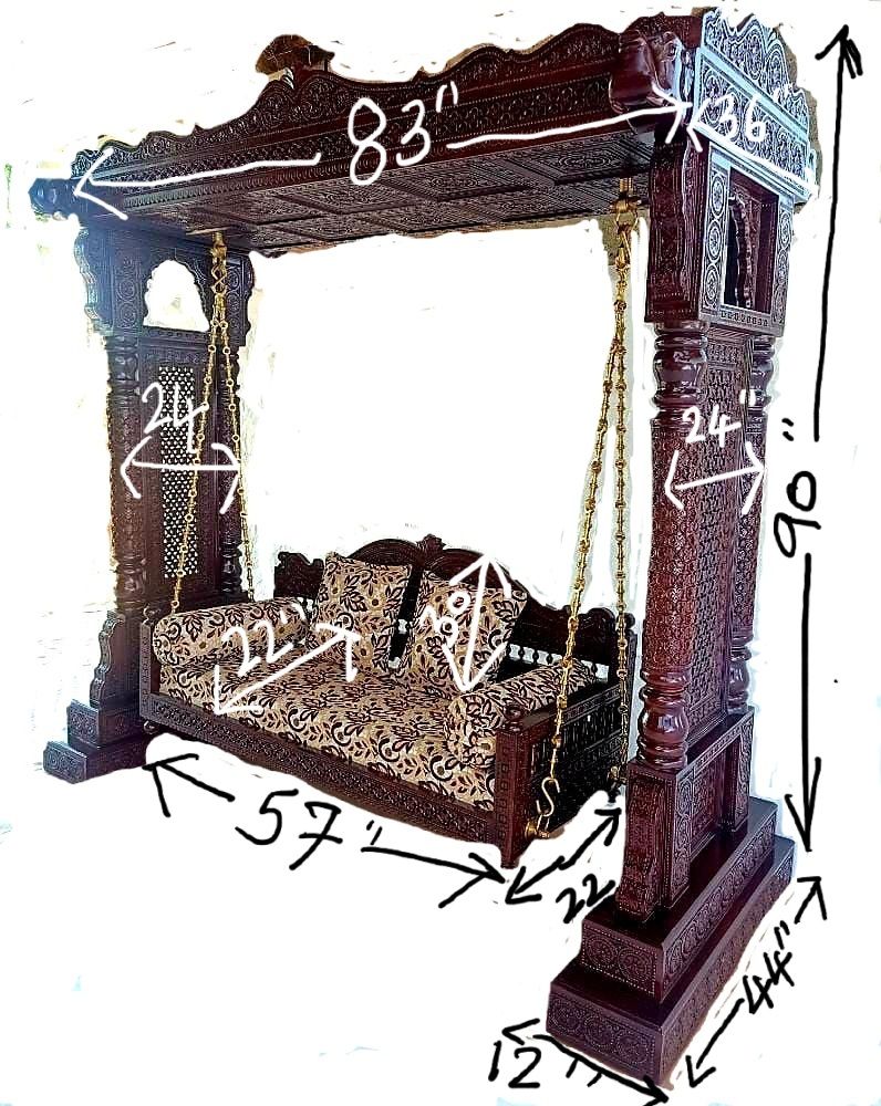 Duyan Hand Carved Indian Elephant Swing – handcrafted solid wood furniture