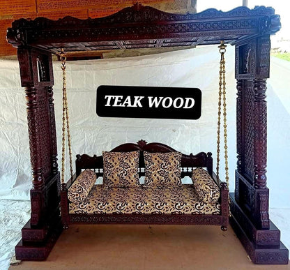 Duyan Hand Carved Indian Elephant Swing – handcrafted solid wood furniture
