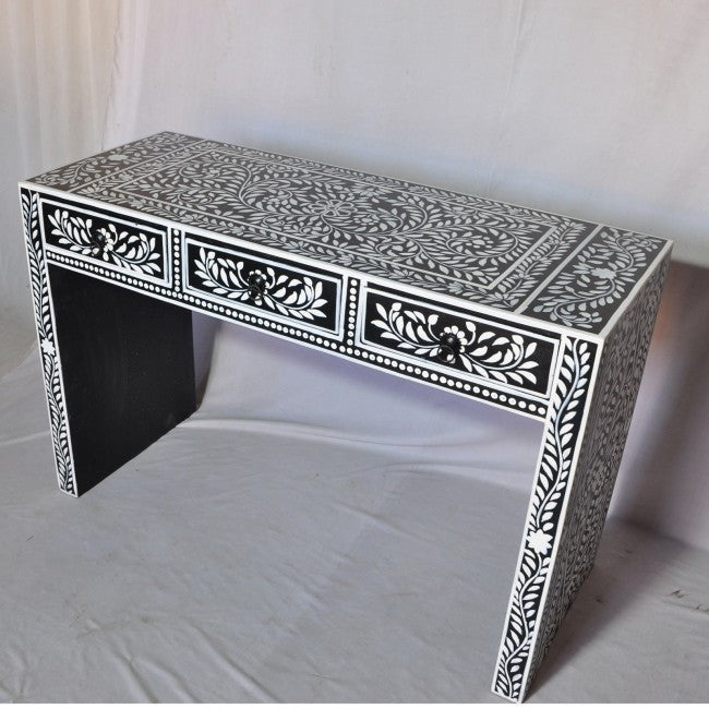 Floral Design Hand Painted Hall Table – handcrafted solid wood furniture