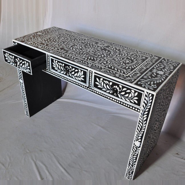Floral Design Hand Painted Hall Table – handcrafted solid wood furniture