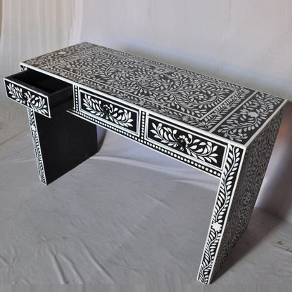 Floral Design Hand Painted Hall Table – handcrafted solid wood furniture
