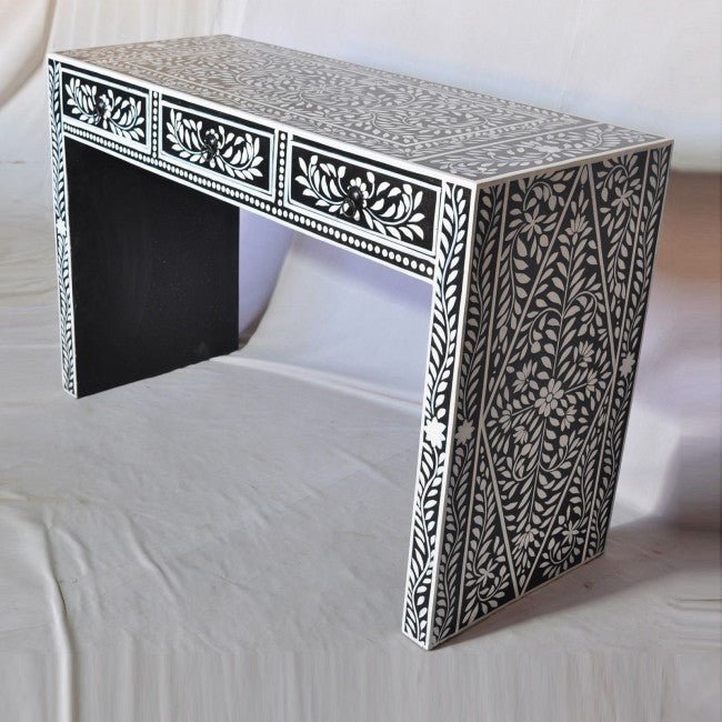 Floral Design Hand Painted Hall Table – handcrafted solid wood furniture