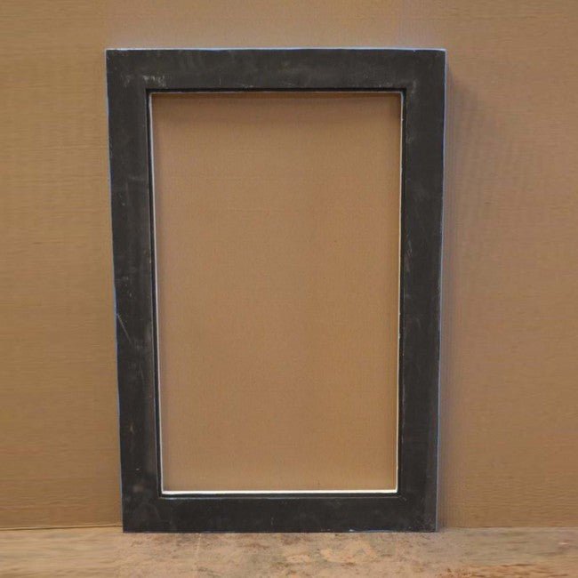 Floral Painted Reclaimed Wood Wall Mirror Frame Teal – handcrafted solid wood furniture