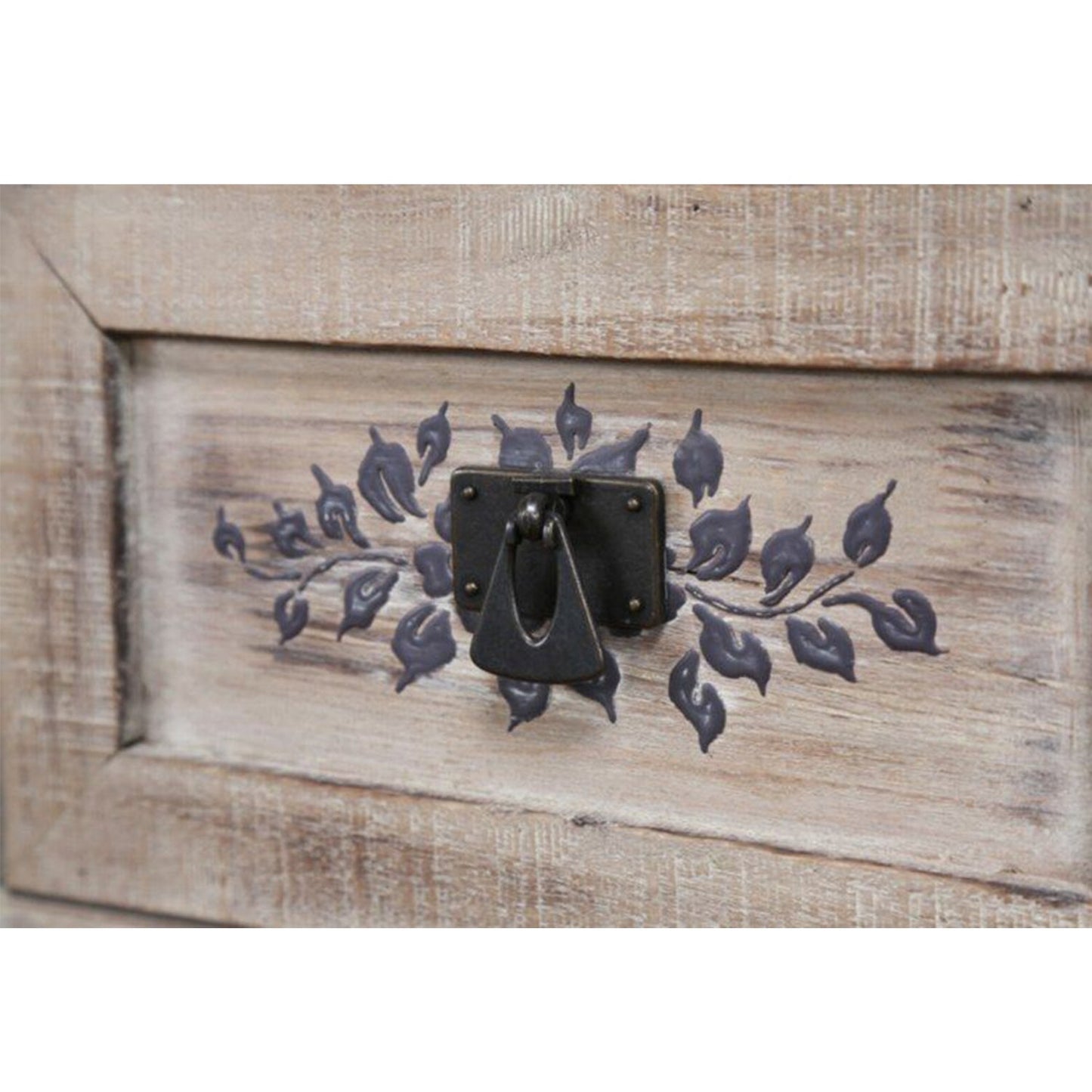 FLORE Solid Mango Wood Hand Carved Cabinet – handcrafted solid wood furniture