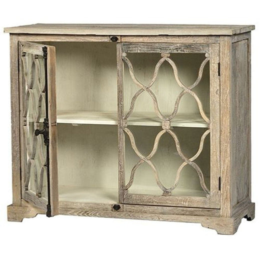 FRENCH ARCHED CARVED GLASS DOOR SIDEBOARD WHITEWASH – handcrafted solid wood furniture