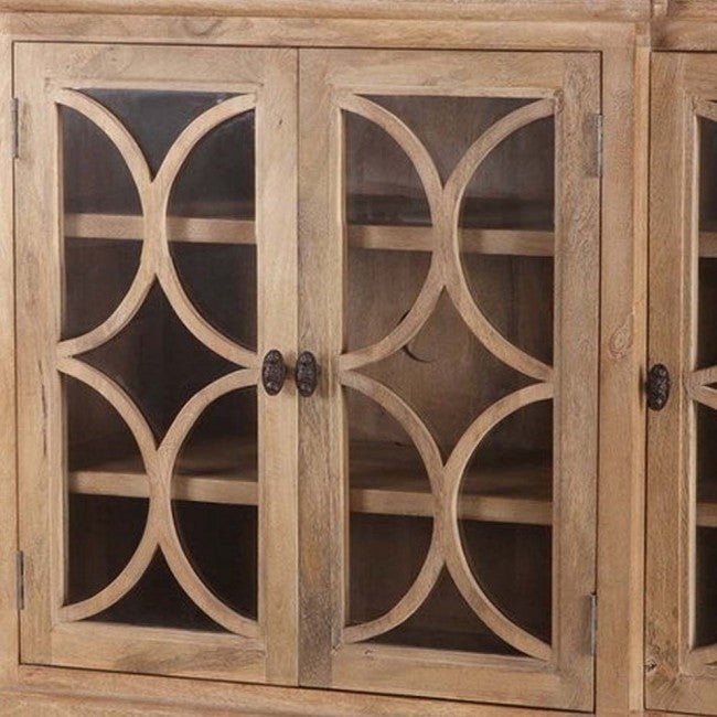 FRENCH ARCHED GLASS DOOR SIDEBOARD – handcrafted solid wood furniture
