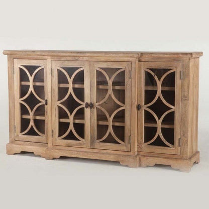 FRENCH ARCHED GLASS DOOR SIDEBOARD – handcrafted solid wood furniture