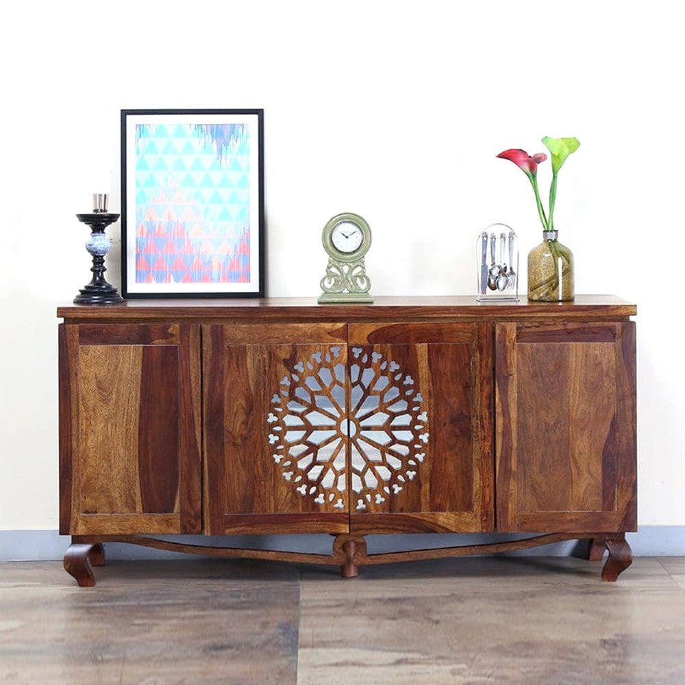 FRENCH ARCHED MIRROR DOOR SIDEBOARD – handcrafted solid wood furniture